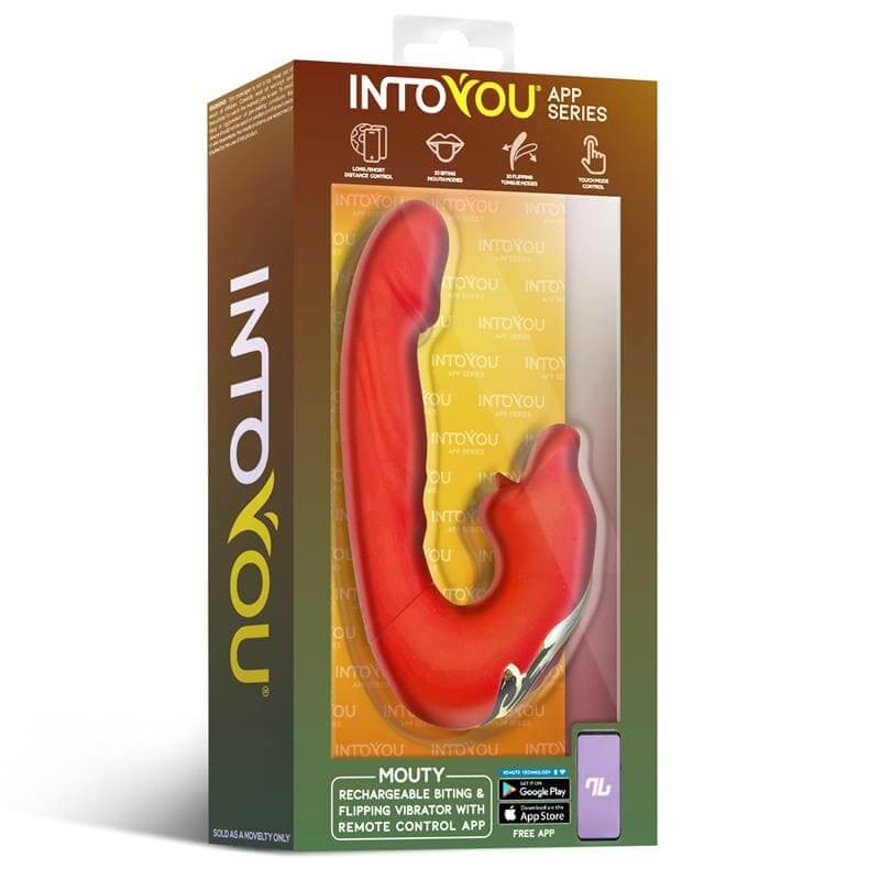 INTOYOU APP SERIES Mouty Vibrador con Función de Mordisqueo y Flipping con App