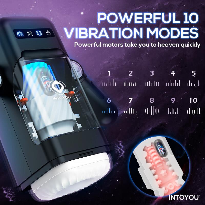 INTOYOU ELON Masturbador Inteligente Función Up and Down, Calor, Vibración y Soporte Móvil