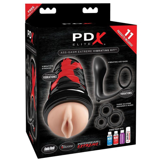 Kit Masturbador Vibrador ASS-GASM PDX ELITE - Quarto Secret