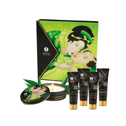 Kit Shunga Te Verde Organico - Aceites y vela De Masaje - Shunga - Kit especial parejas