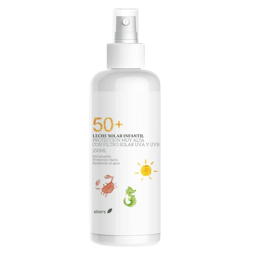 Leche Solar Infantil Fps50 Spray 250ml Ebers | Protección Alta | Especial Pieles Sensibles