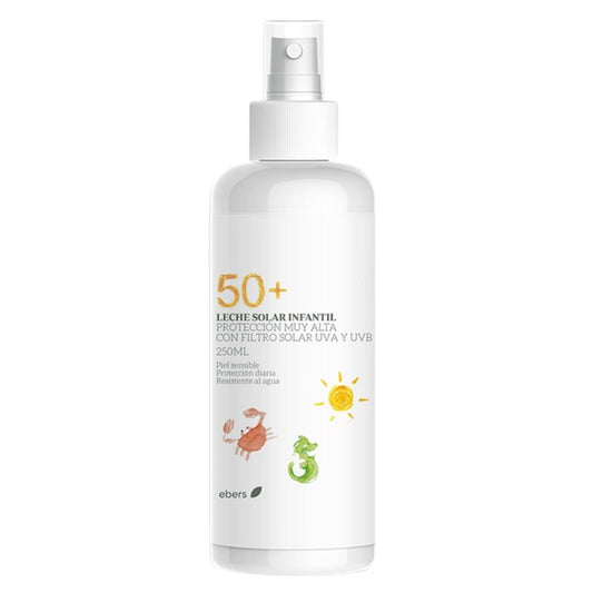 Leche Solar Infantil Fps50 Spray 250ml Ebers | Protección Alta | Especial Pieles Sensibles