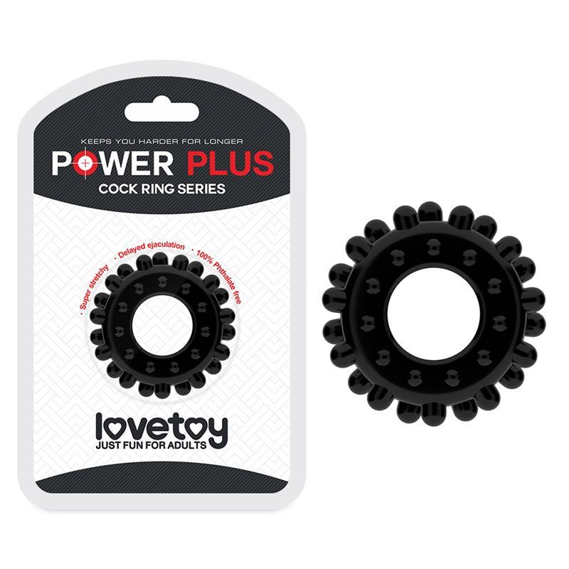 LOVETOY Anillo Para El Pene POWER PLUS NEGRO