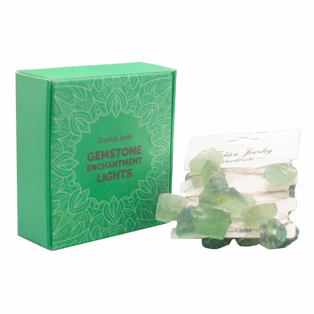 Luces Encantadas con Piedras Preciosas - Jade de Cristal - Buena Fortuna