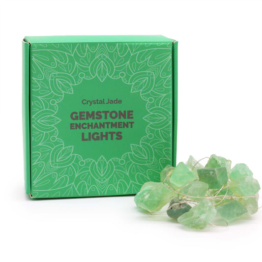 Luces Encantadas con Piedras Preciosas - Jade de Cristal - Buena Fortuna