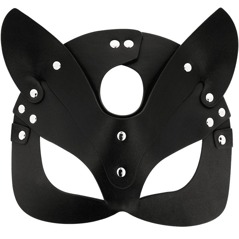 Máscara Cuero Vegano Orejas Gato COQUETTE CHIC DESIRE