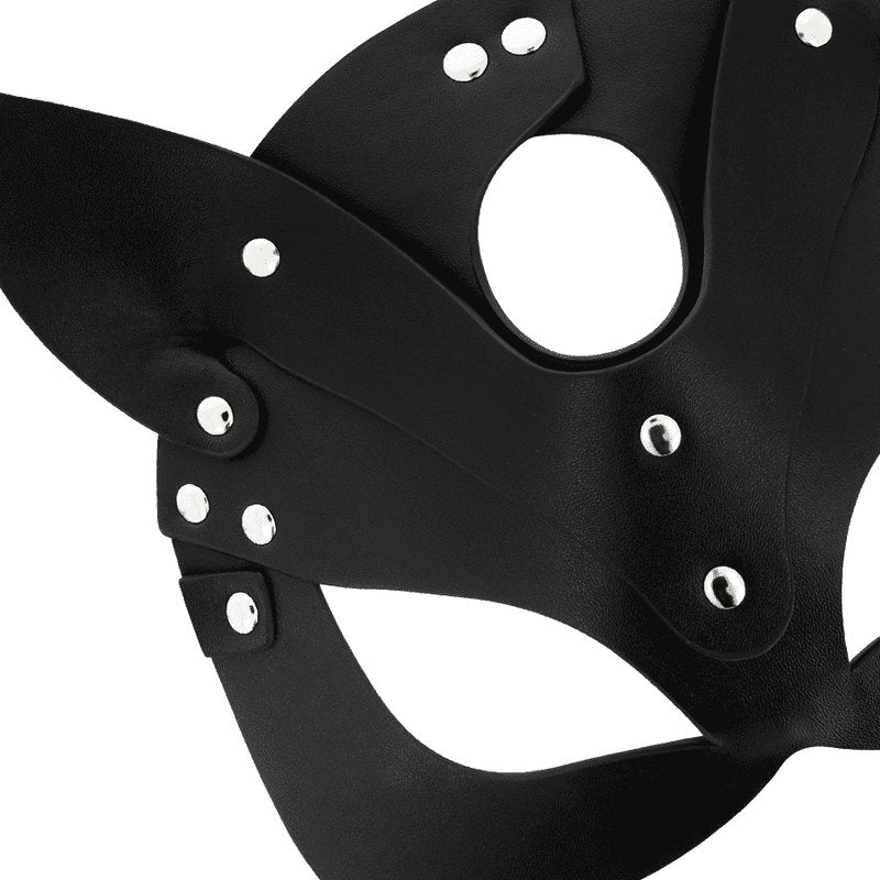 Máscara Cuero Vegano Orejas Gato COQUETTE CHIC DESIRE