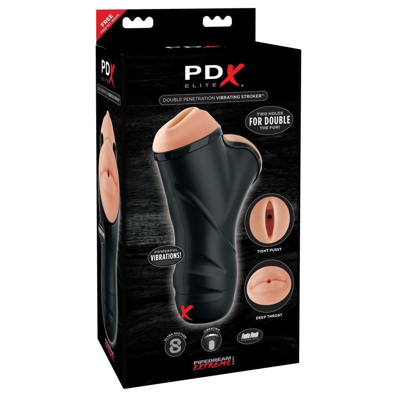 Masturbador Doble Penetración Vibrador PDX ELITE