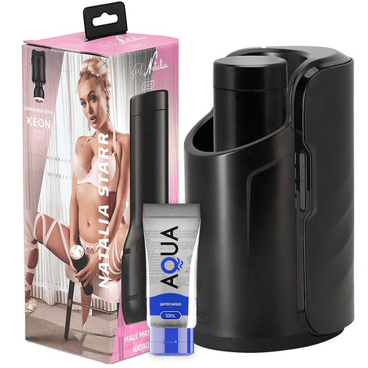 Masturbador Masculino + FEEL NATALIA STARR + LUBRICANTE AQUA QUALITY 50 ML