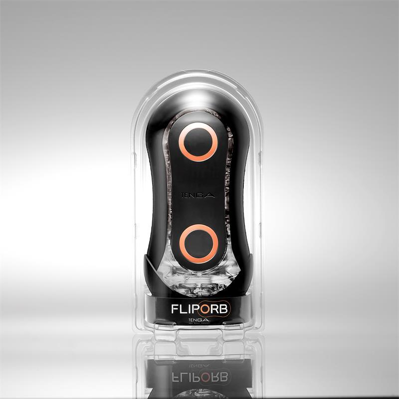 Masturbador Masculino FLIP ORB BLACK ORANGE CRASH