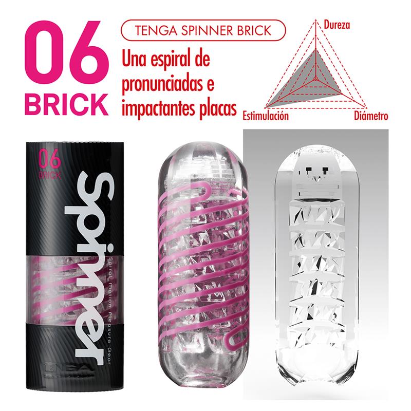 Masturbador masculino | TENGA Spinner 06 Brick