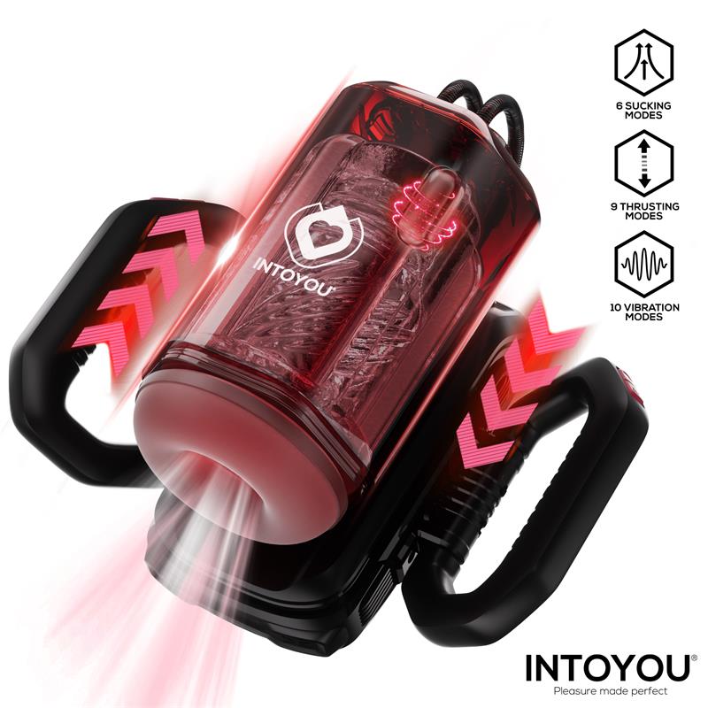 Masturbador Masculino INTOYOU Vexor 3 en 1 con Succión, Vibración y Empuje USB-C