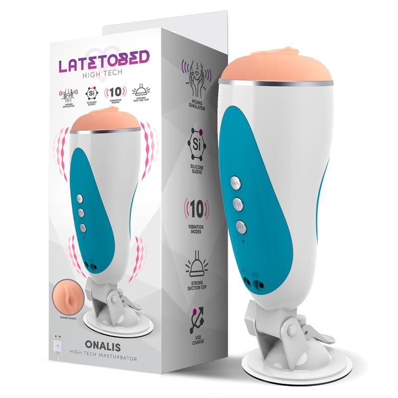 Masturbador Sistema Gemidos y Vibración Vagina USB LATETOBED ONALIS HIGH TECH | Juguetes Eróticos Para Hombre