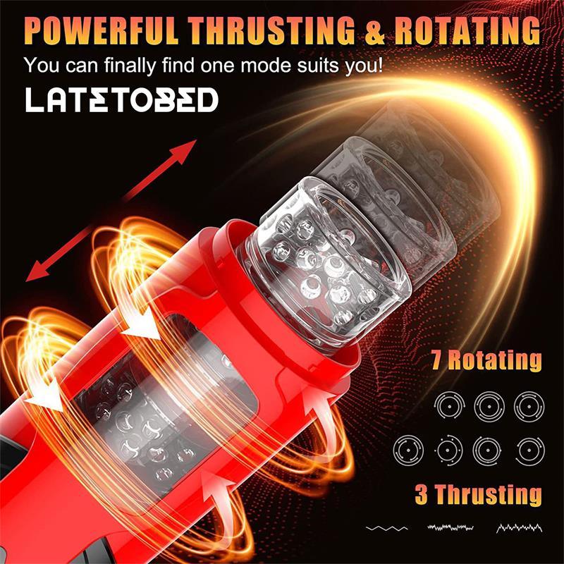 Masturbador TELIO Rotación, Thrusting, Gemidos LATETOBED | Placer Masculino Innovador