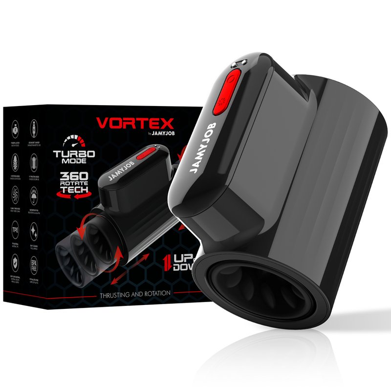 Masturbador Turbo Empuje y Rotación 360 UP AND DOWN JAMYJOB - VORTEX