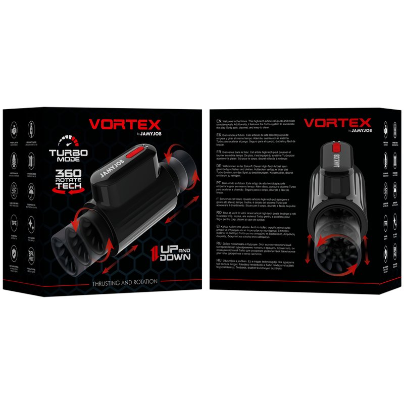 Masturbador Turbo Empuje y Rotación 360 UP AND DOWN JAMYJOB - VORTEX