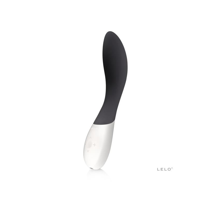 Vibrador LELO MONA Wave™ en color negro, diseñado para la estimulación del punto G con un innovador movimiento ondulante. Su forma ergonómica, material de silicona premium y 10 modos de vibración ofrecen una experiencia de placer intensa y personalizada. Recargable por USB e impermeable.