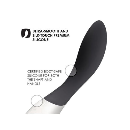 Vibrador LELO MONA Wave™ en color negro, diseñado para la estimulación del punto G con un innovador movimiento ondulante. Su forma ergonómica, material de silicona premium y 10 modos de vibración ofrecen una experiencia de placer intensa y personalizada. Recargable por USB e impermeable.