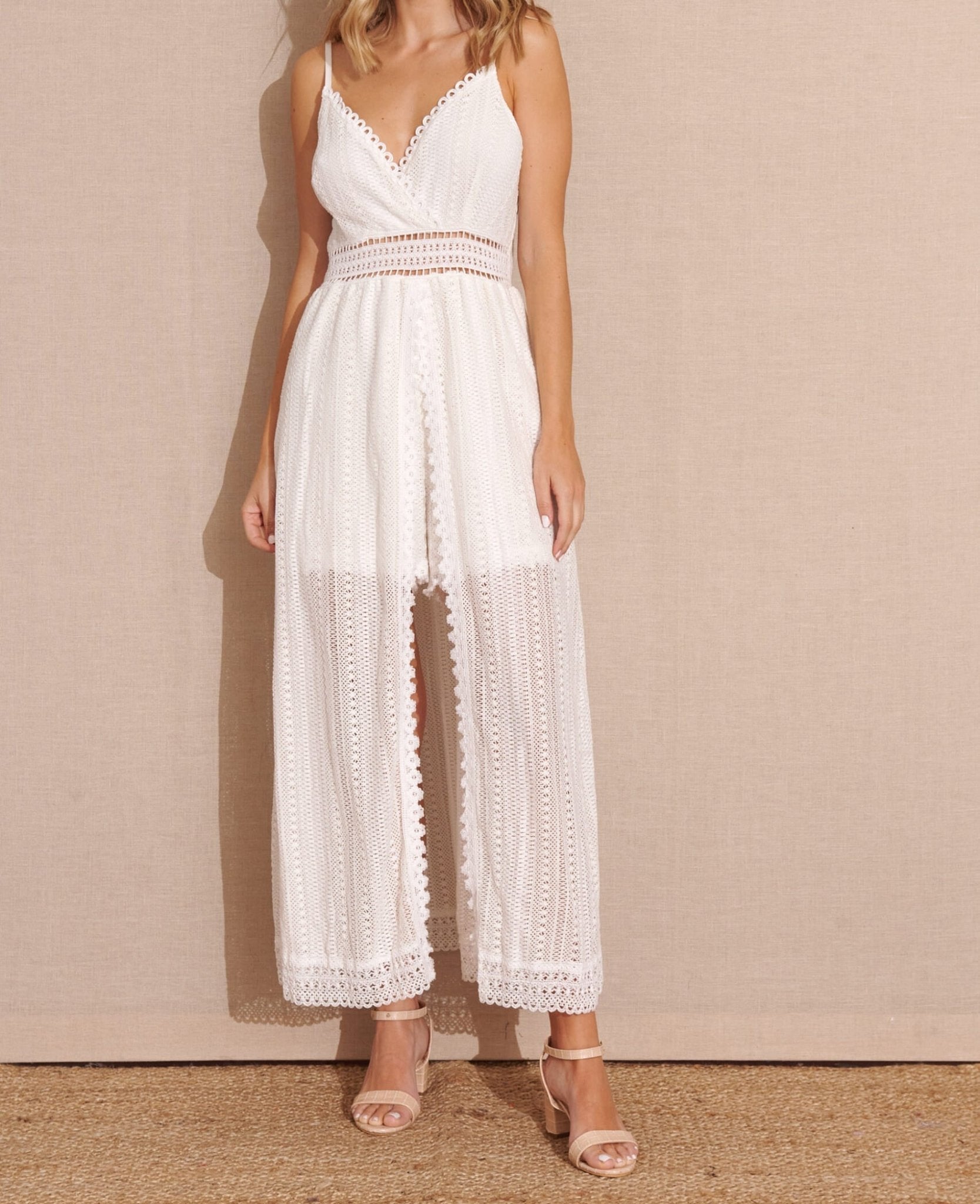 Mono Ibicenco Blanco Boho Efecto Vestido LIA