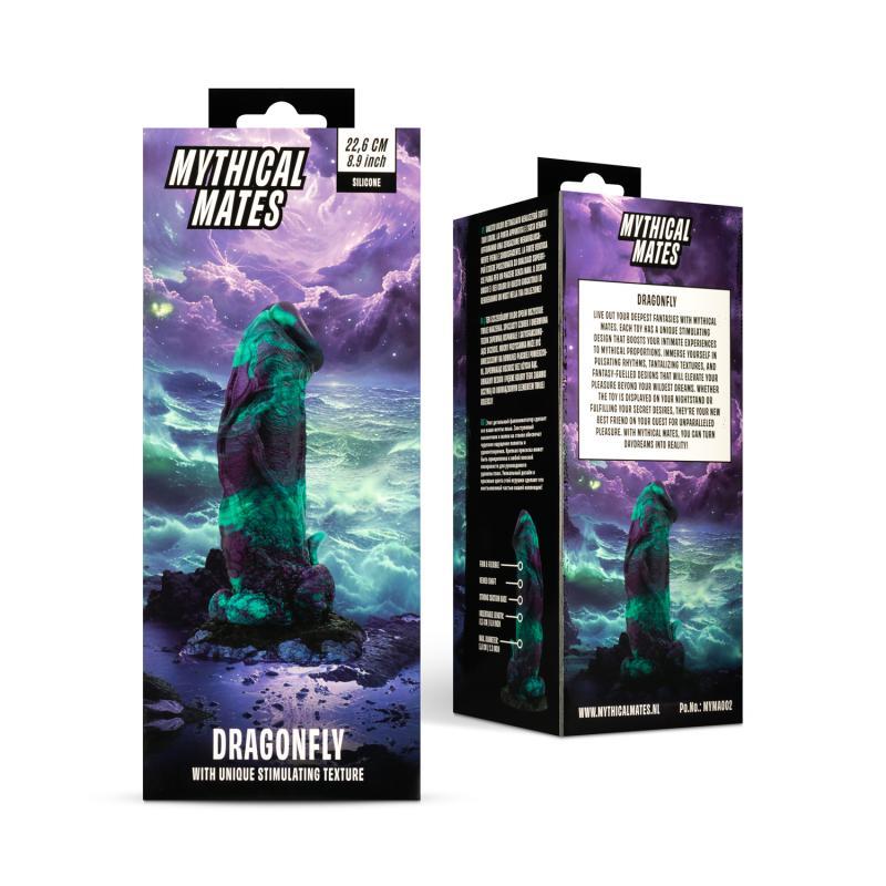 MYTHICAL MATES Dildo Dragonfly Purple and Green