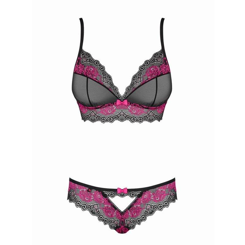 OBSESSIVE TULIA Set Sujetador Y Tanga | Conjunto Sexy de Lencería con Encaje
