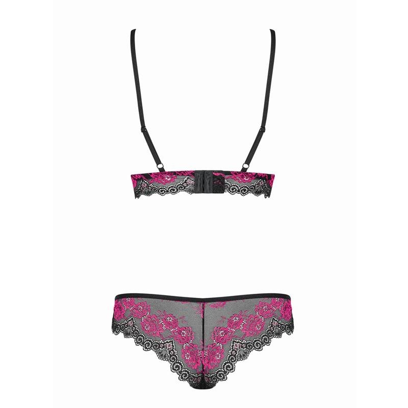 OBSESSIVE TULIA Set Sujetador Y Tanga | Conjunto Sexy de Lencería con Encaje