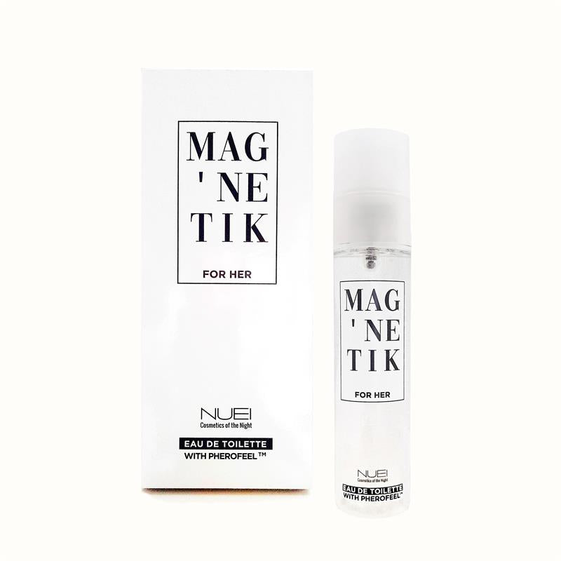 MAG’NETIK para mujer, perfume femenino con feromonas, un aroma afrutado y floral para aumentar tu poder de seducción. Con PHEROFEELTM para una atracción prolongada.