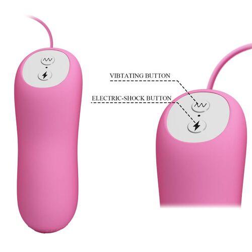 PINZAS CON VIBRACIÓN Y ELETROSHOCK ROSA PRETTY LOVE