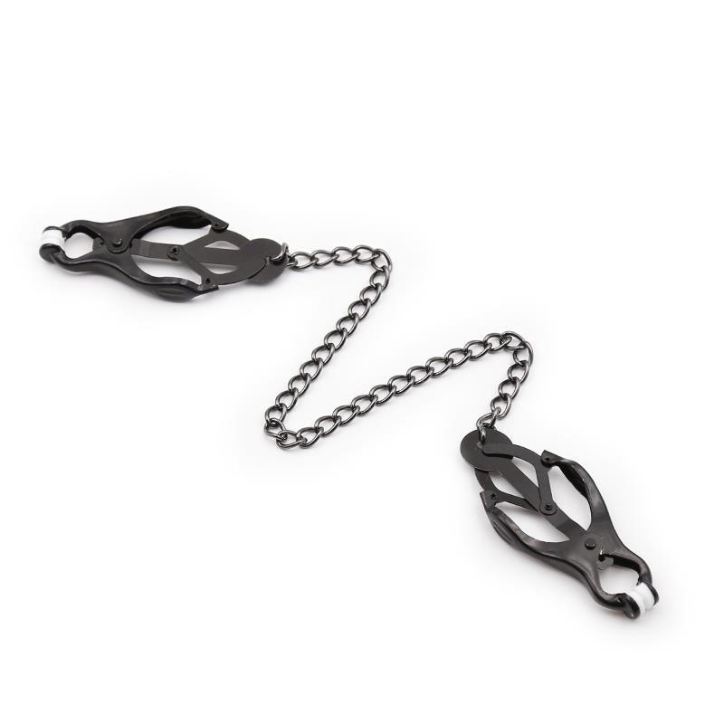 PINZAS JAPONESAS PARA PEZONES CON CADENA NEGRO LATETOBED BDSM LINE