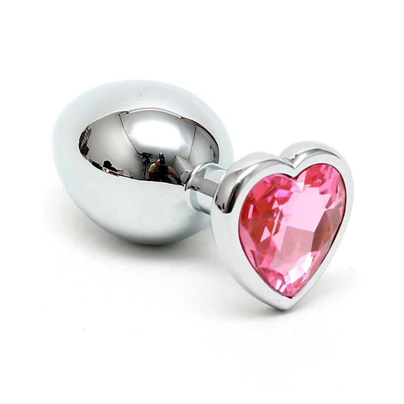 Plug Anal de Acero Inoxidable con Corazón de Cristal | Rimba