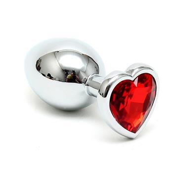 Plug Anal Acero Inoxidable Corazon CRISTAL TRANSPARENTE