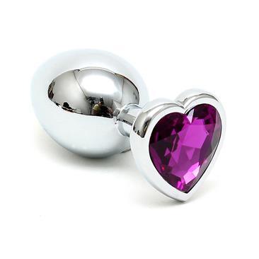 Plug Anal Acero Inoxidable Corazon CRISTAL TRANSPARENTE