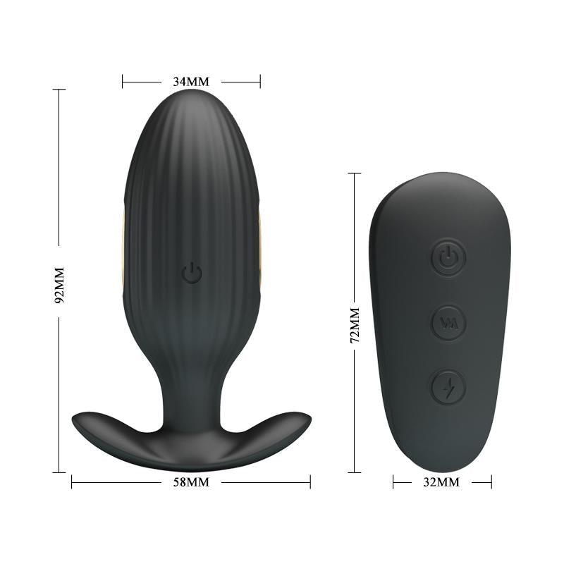 Plug Anal Con Electro Estimulación USB PRETTYLOVE ROYAL PLEASURE - Quarto Secret