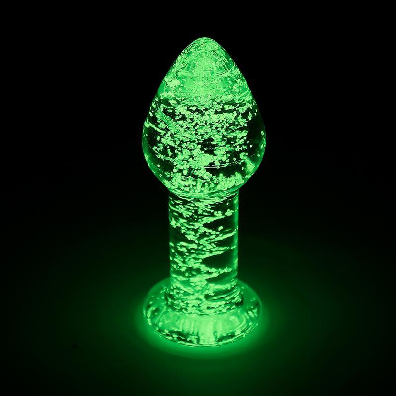 PLUG ANAL DE CRISTAL QUE BRILLA EN LA OSCURIDAD INTOYOU SHINING LINE