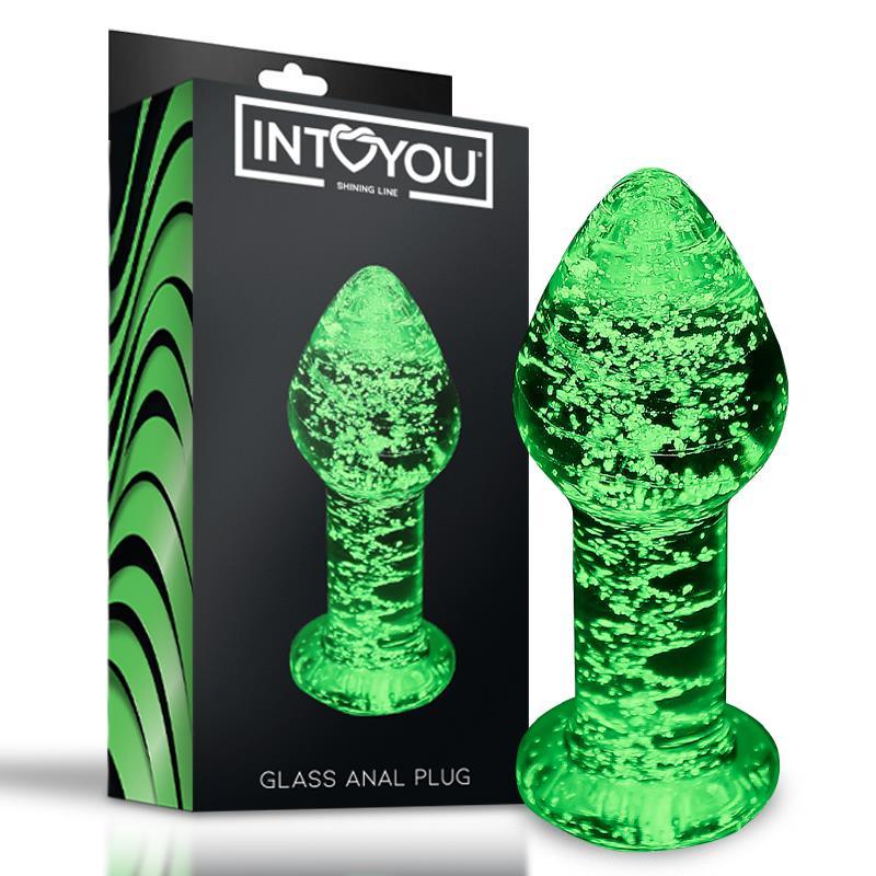 PLUG ANAL DE CRISTAL QUE BRILLA EN LA OSCURIDAD INTOYOU SHINING LINE