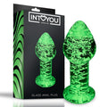 PLUG ANAL DE CRISTAL QUE BRILLA EN LA OSCURIDAD INTOYOU SHINING LINE