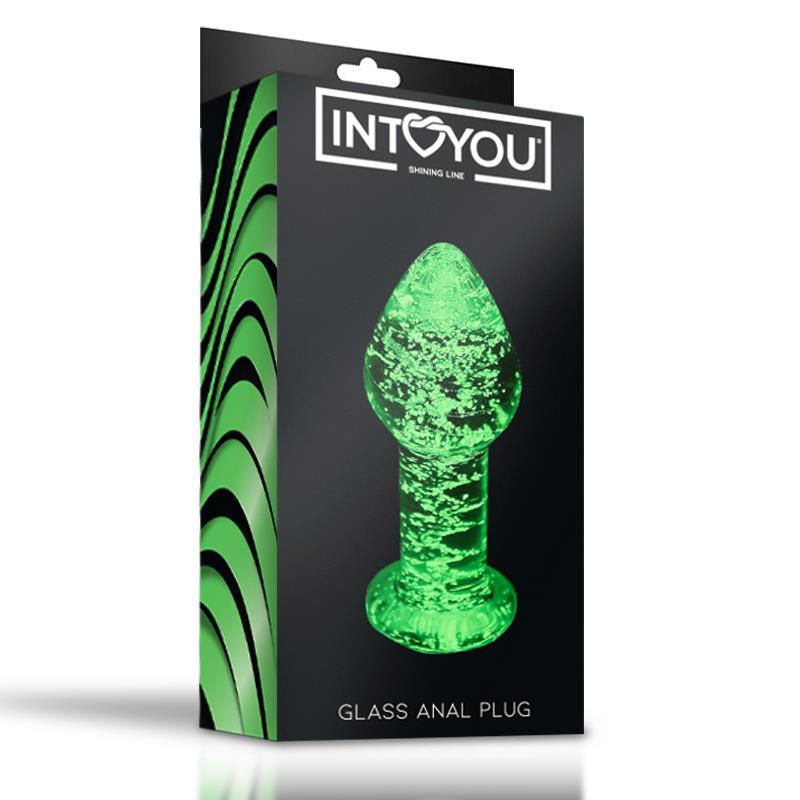 PLUG ANAL DE CRISTAL QUE BRILLA EN LA OSCURIDAD INTOYOU SHINING LINE