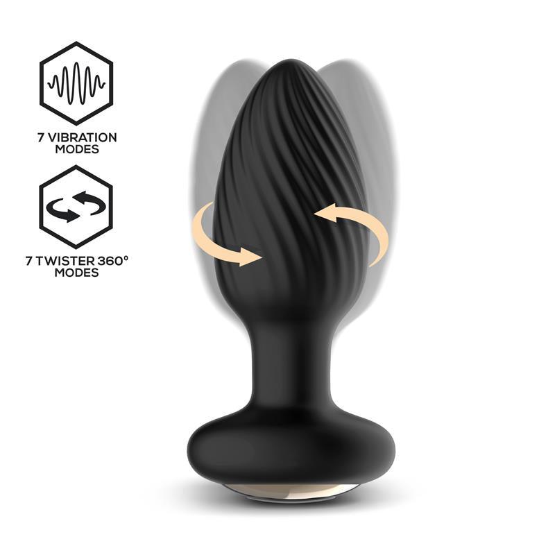 Plug Anal Vibración, Movimiento Twister 360º y Control Remoto INTOYOU DRAGO