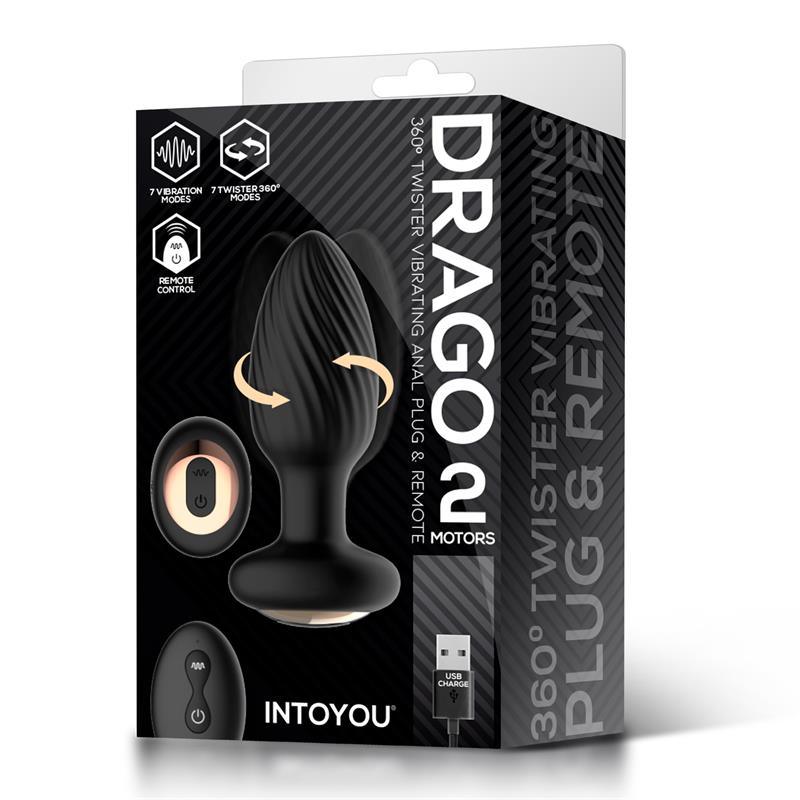 Plug Anal Vibración, Movimiento Twister 360º y Control Remoto INTOYOU DRAGO