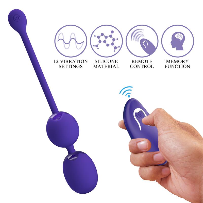 PRETTYLOVE WILLIE YOUTH Bolas Kegel Vaginales Vibración y Control Remoto