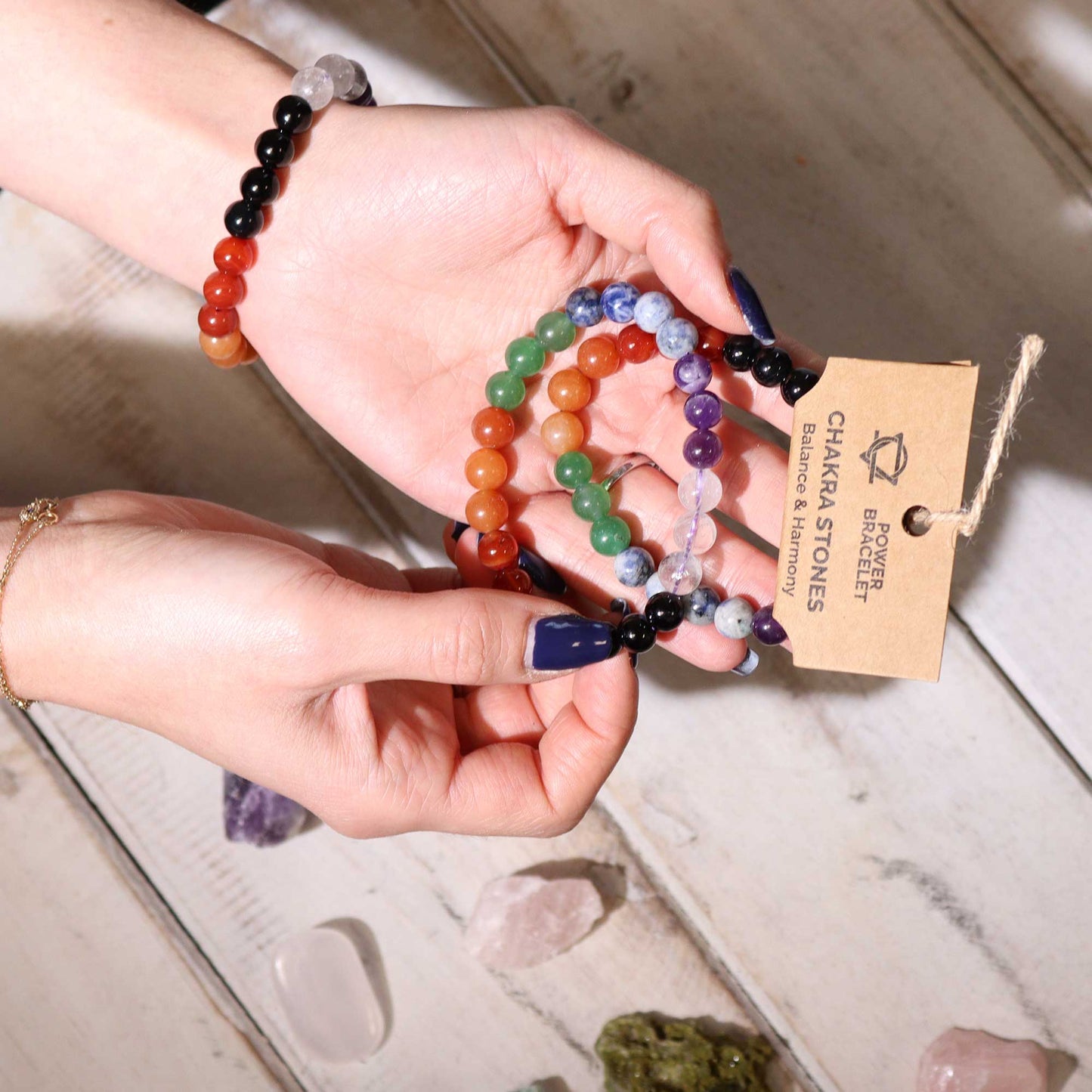 Pulsera de Energia - Piedras de los siete Chakras - Protección