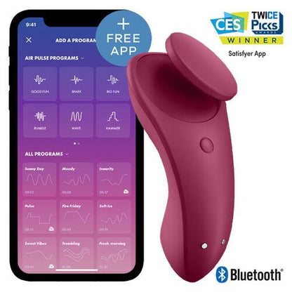 Satisfyer Estimulador de Clítoris Braguita Sexy Secret con App Wine Red