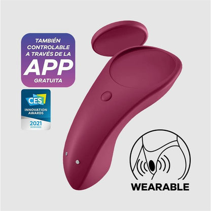 Satisfyer Estimulador de Clítoris Braguita Sexy Secret con App Wine Red