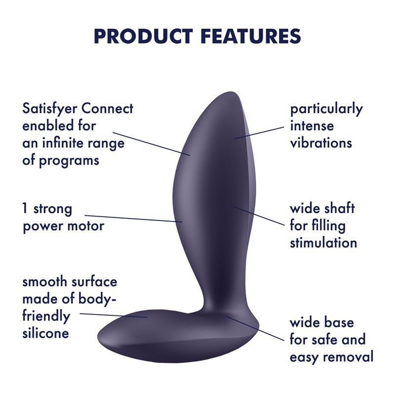 Satisfyer Plug Anal Con vibración APP SATISFYER CONNECT POWER PLUG