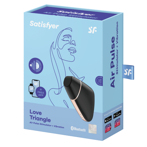 Satisfyer Succionador De Clítoris LOVE TRIANGLE NEGRO - Quarto Secret