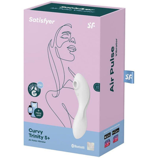 Satisfyer Succionador Punto G CURVY TRINITY 5 CON APP BLANCO