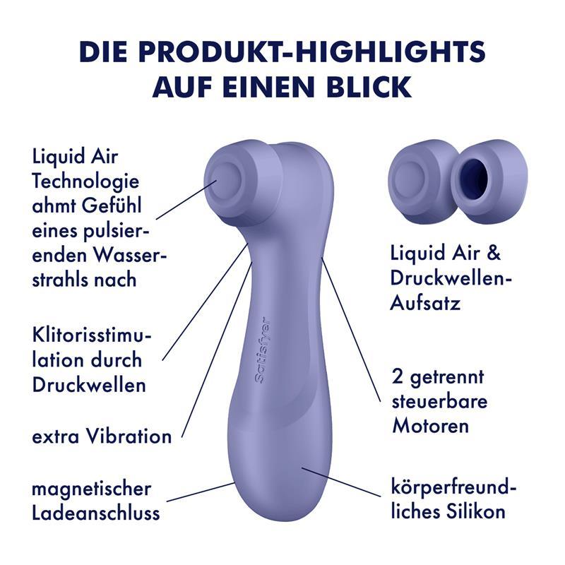 Satisfyer Succionador y Vibrador Clítoris PRO 2 GEN 3 LIQUID AIR TECHNOLOGY