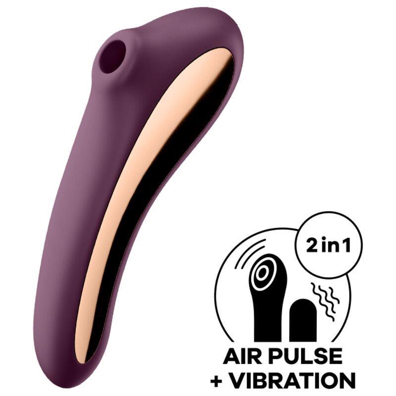 Satisfyer Succionador y Vibrador ROJO VINO DUAL KISS