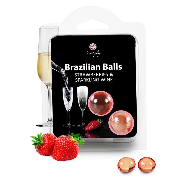 SECRET PLAY Set 2 Brazilian Masaje Balls FRESA CAVA