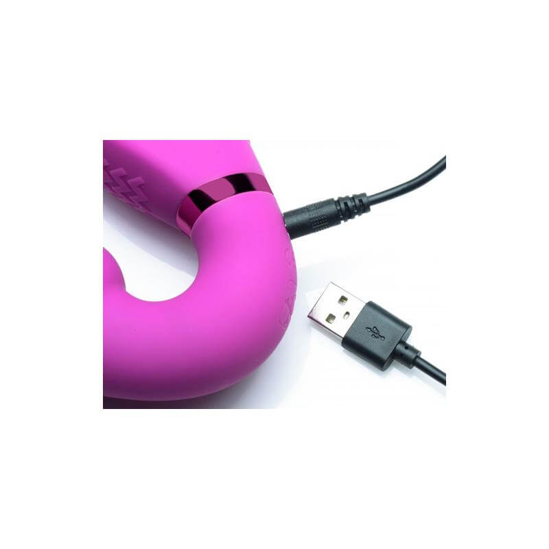 STRAP U Inflatable Vibrador Doble Funcion Inflable Control Remoto Rosa